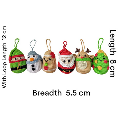 Handcrafted Crochet Christmas Tree Ornament- Set