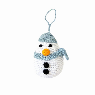 Handcrafted Amigurumi Christmas Tree Ornament-Snowman
