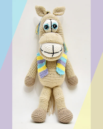 Amigurumi Soft Toy- Handmade Crochet - Horse- Goofy