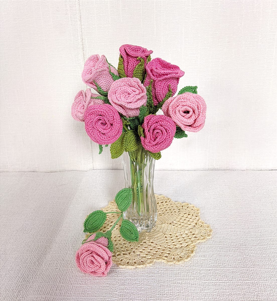 Blossoming Beauties: Handcrafted Crochet  Roses
