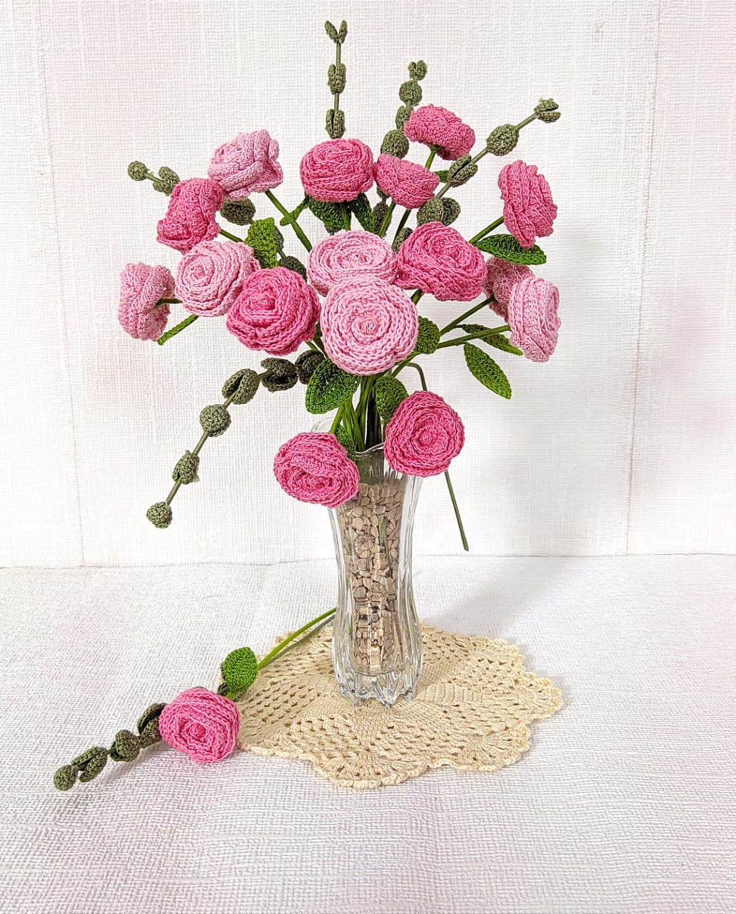 Artisan-Made Crochet Rose: Timeless Elegance for Your Home