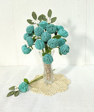 Artisan-Made Crochet Rose: Timeless Elegance for Your Home