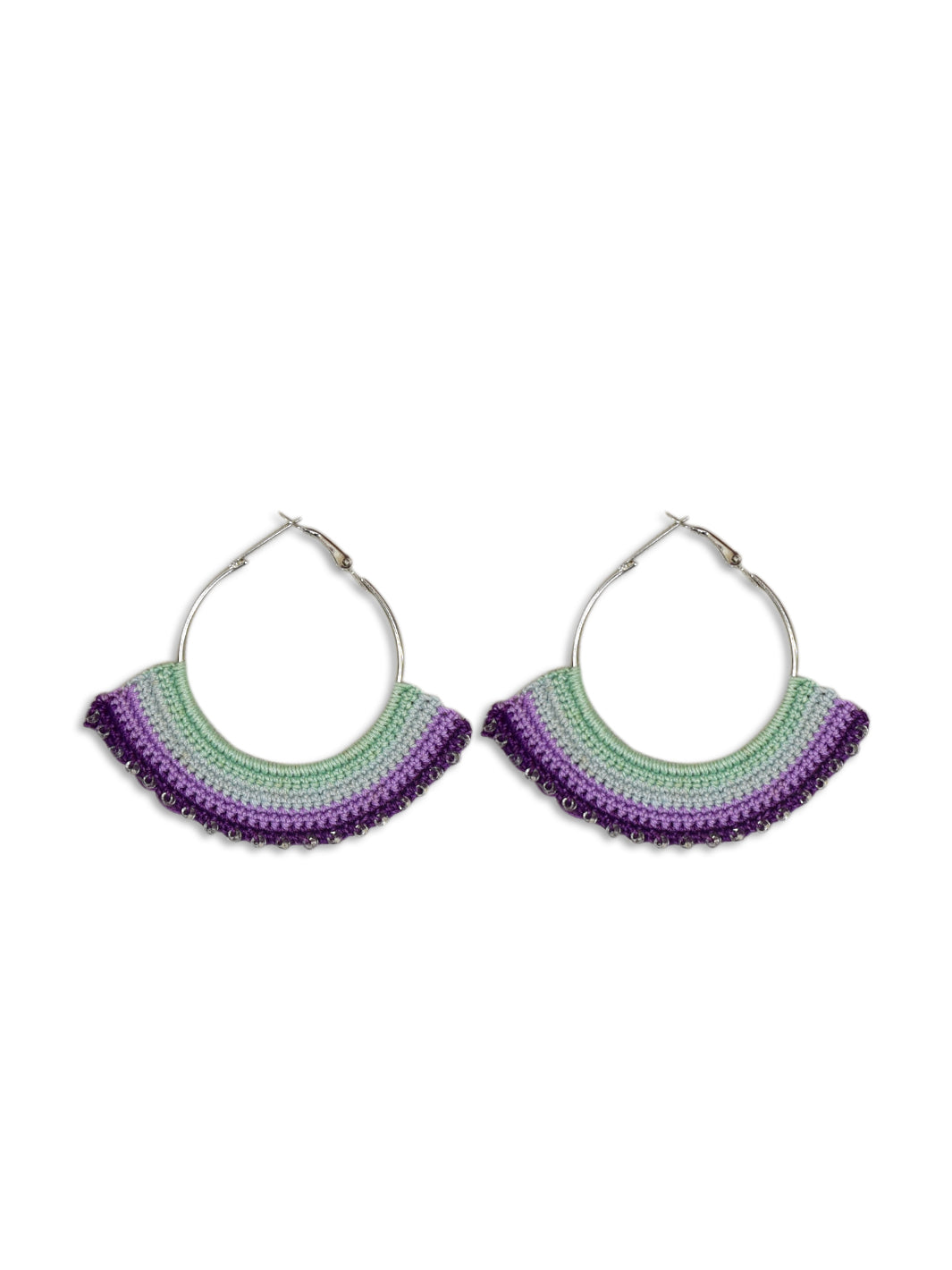 Handcrafted Crochet Earrings- Sea- Green