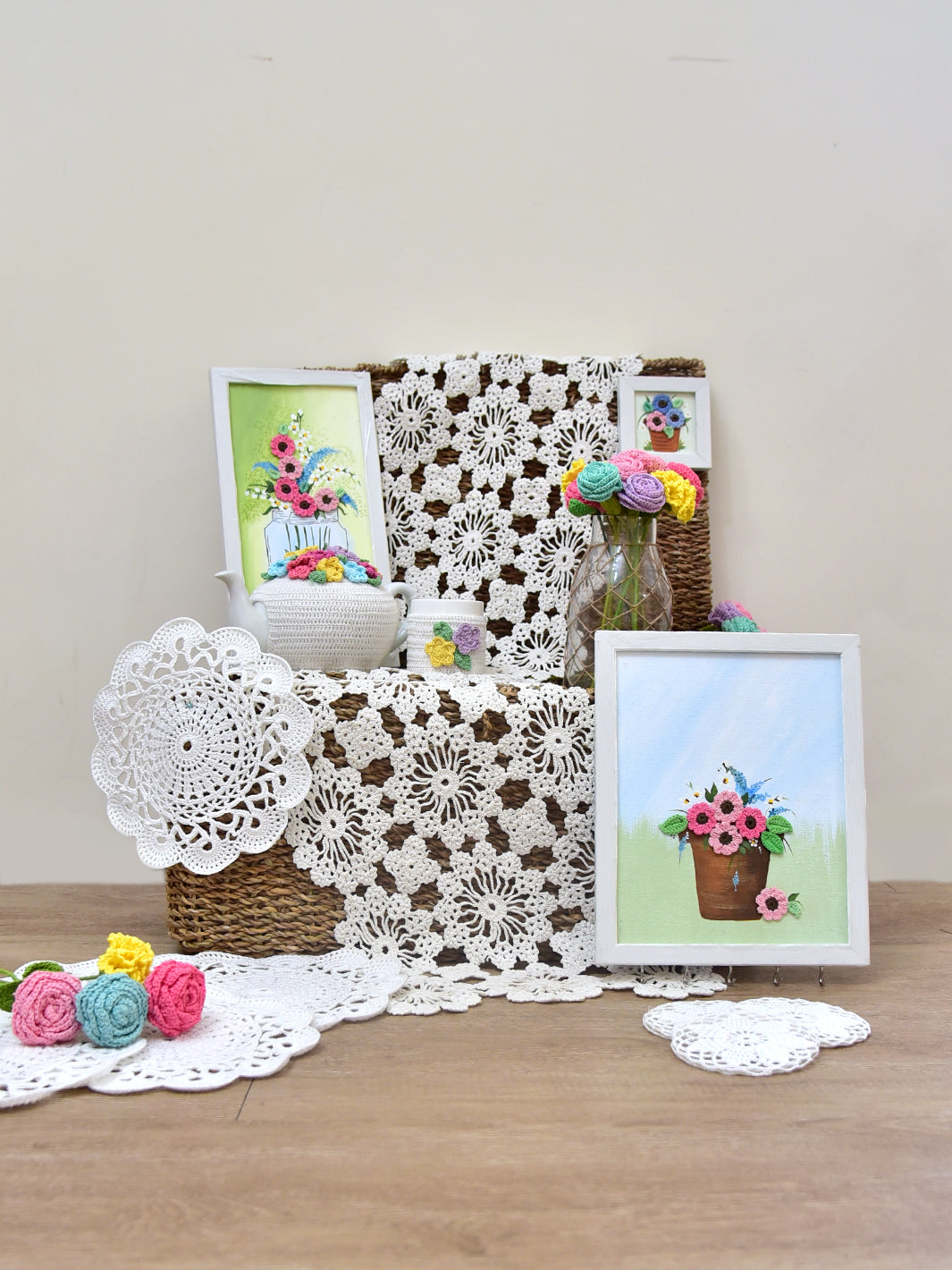 Handcrafted Gifting Hampers-  Floral White