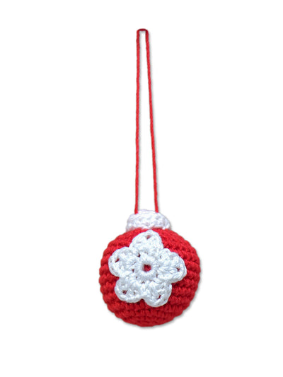 Handcrafted Crochet Christmas Tree Ornament- Star Ball