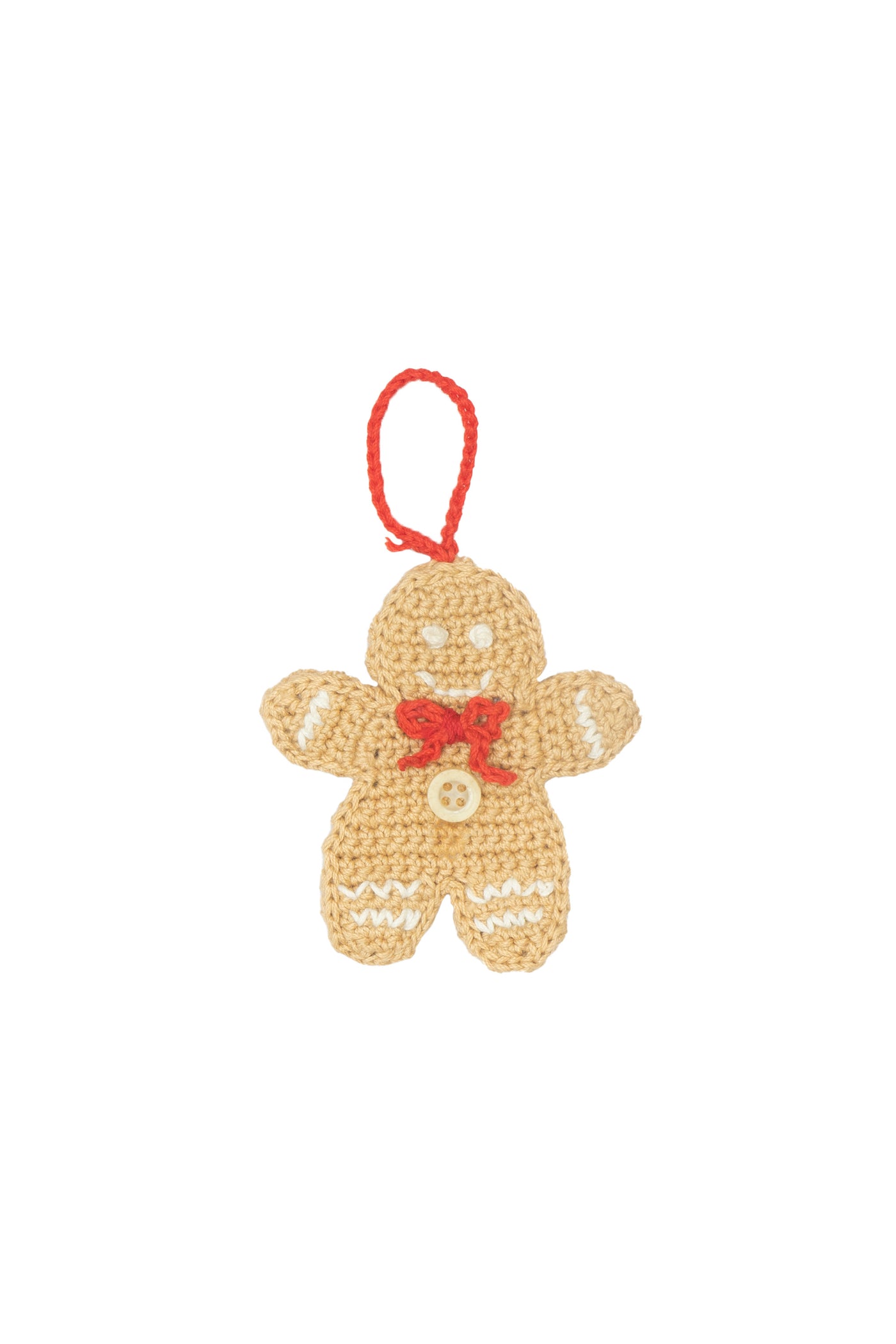 Handcrafted Amigurumi Christmas Tree Ornament-
Gingerbread man