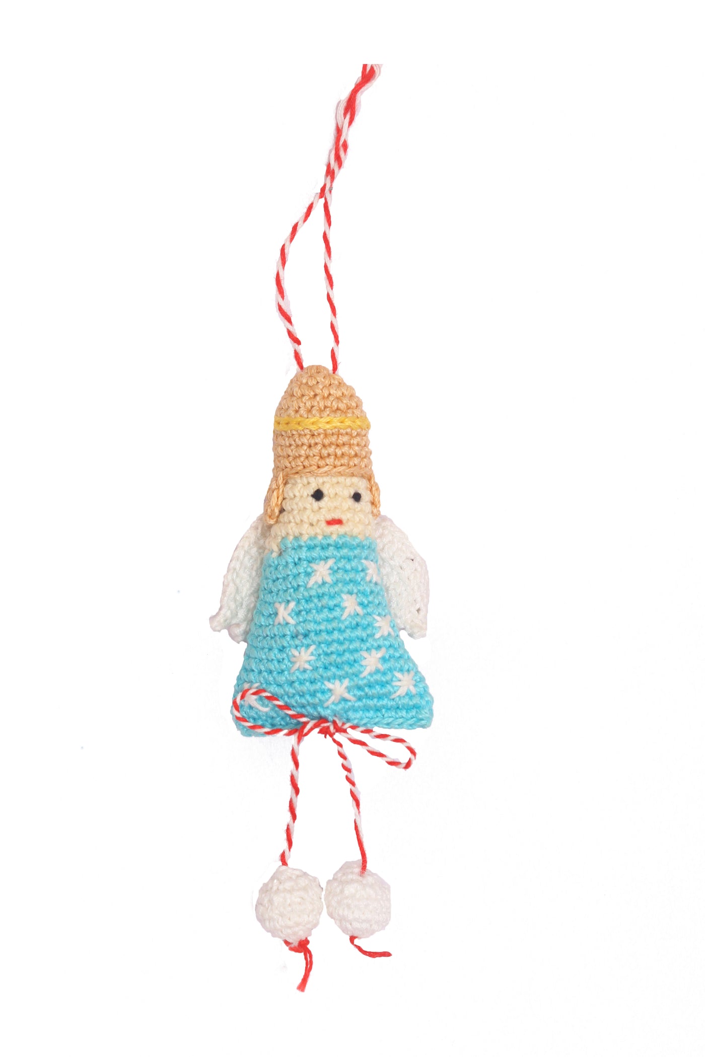 Handcrafted Amigurumi Christmas Tree Ornament-
angle doll