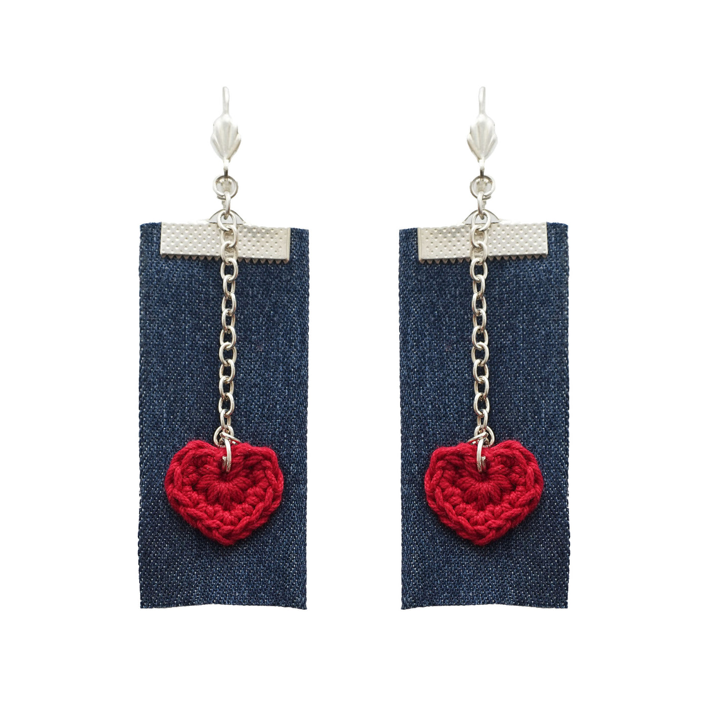 Handcrafted Crochet Earrings- Hearts