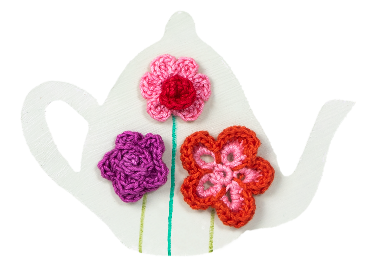 Magnets with Floral motifs- Kettle