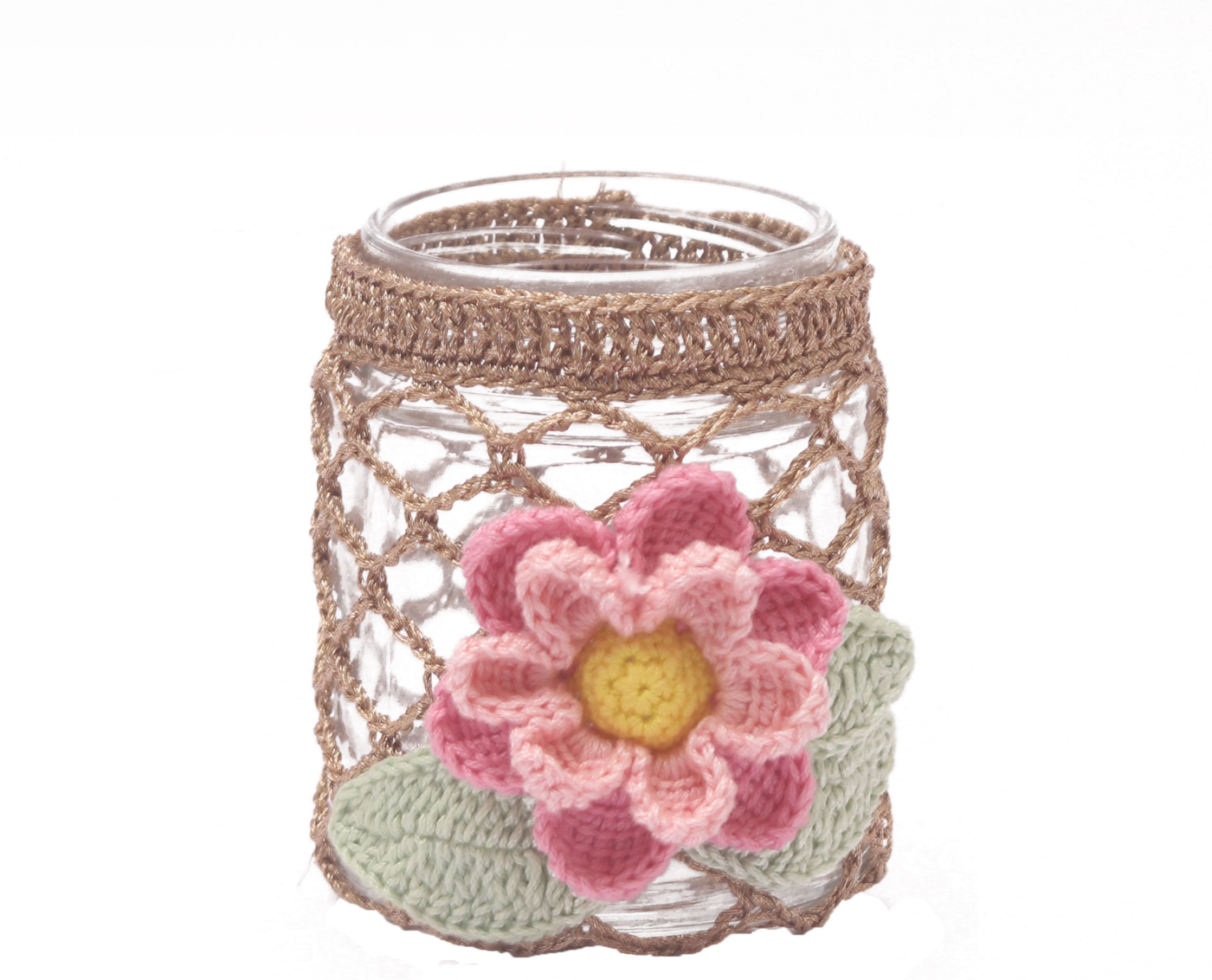 Handcrafted Floral crochet Tealight